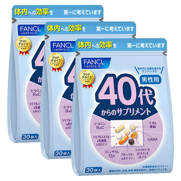 近鉄百貨店ネットショップ ファンケル 40代からのサプリ 男性用 3袋 販売中近鉄百貨店ネットショップ