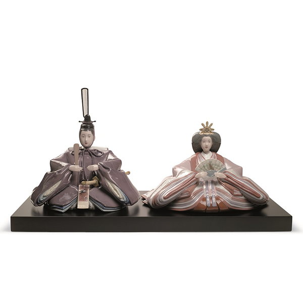 〈リヤドロ〉雛人形親王飾り【ひな人形】【送料無料】