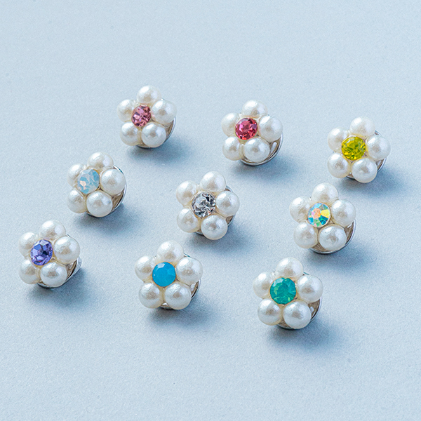 Gracias ハンドメイド マスクチャーム フラワー スナップボタンタイプ バイオレット 近鉄百貨店ネットショップ