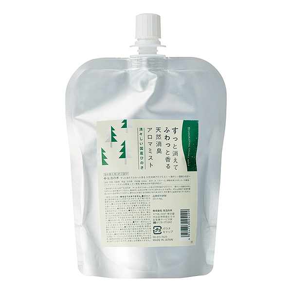 〈生活の木〉天然消臭アロマミスト 清々しい国産ひのき【詰め替え用】300ml(約2回分)