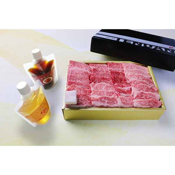 ◇〈焼肉の名門 天壇〉近江牛バラ(カルビ) 焼肉用 タレ付*