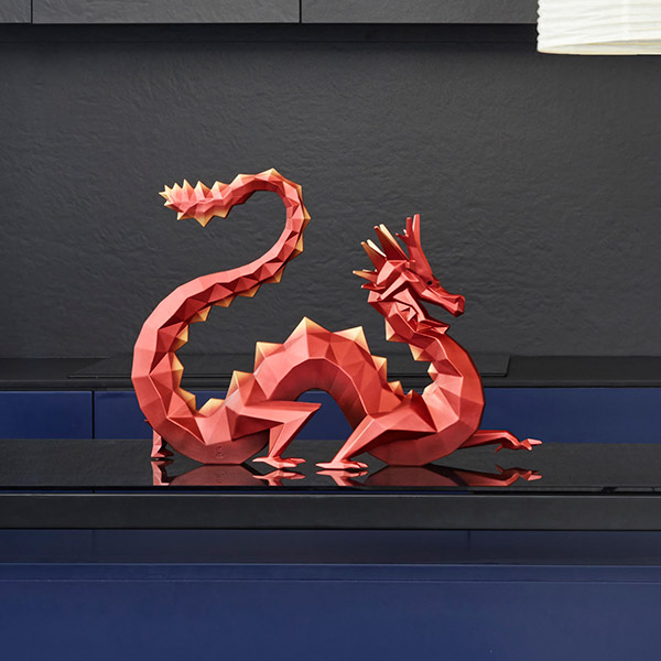 〈リヤドロ〉Origamiドラゴン(Red)70周年記念モデル