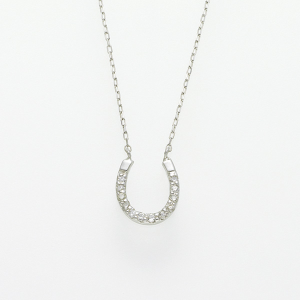 〈芝翫香〉Ptダイヤモンドペンダント・馬蹄