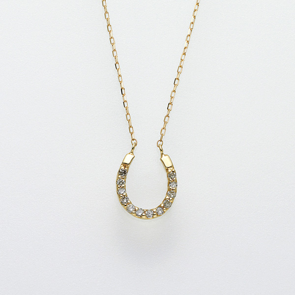 〈芝翫香〉K18ダイヤモンドペンダント・馬蹄