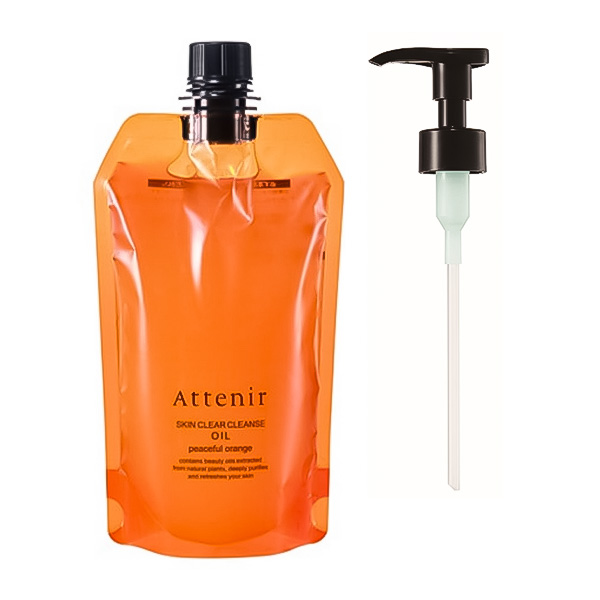 〈アテニア〉スキンクリアクレンズオイル<エコパック・ポンプ付き>(アロマタイプ) ピースフルオレンジの香り