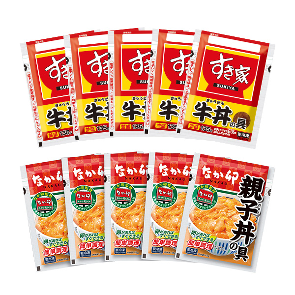 75.◇すき家 牛丼の具・なか卯 親子丼の具セット