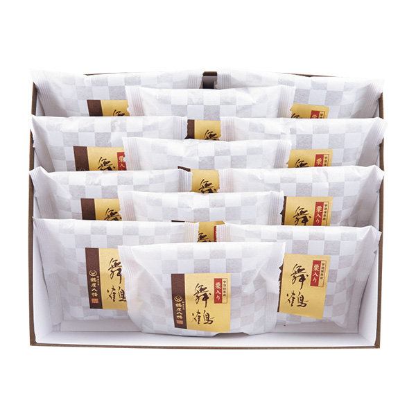 ◇御菓子司 鶴屋八幡 宇治抹茶皮栗入舞鶴12個入