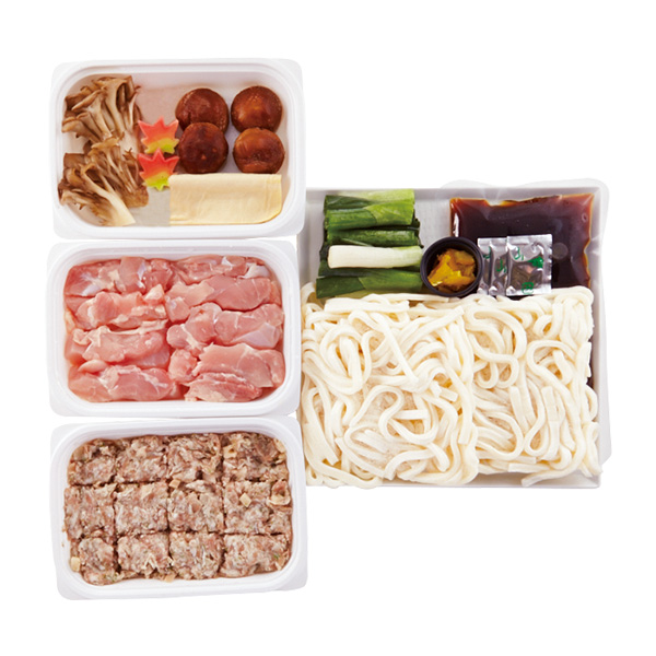 ○京都治兵衛良治 花山椒豚つくねと丹波あじわいどりの鍋