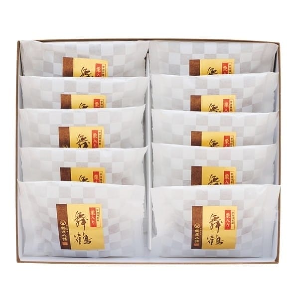 ◇御菓子司 鶴屋八幡 宇治抹茶皮栗入舞鶴10個入