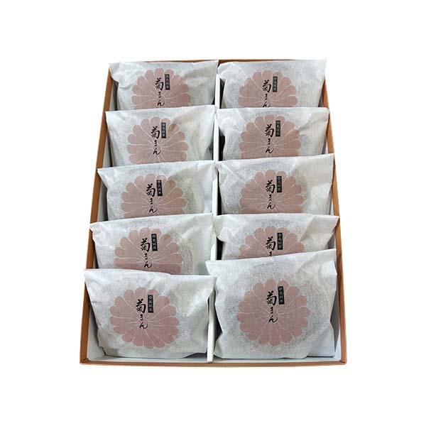 ○奈良店取扱い商品〈本家菊屋〉菊まん(三笠焼) 10個入