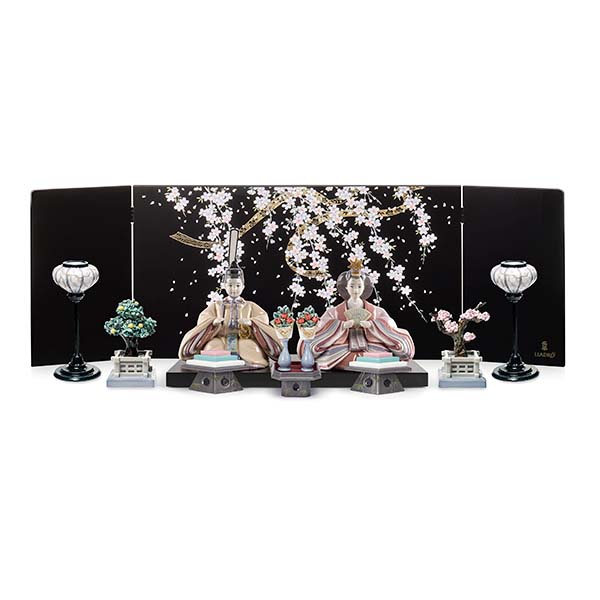 〈リヤドロ〉雛人形(Beige & Pink)【ひな人形】【送料無料】