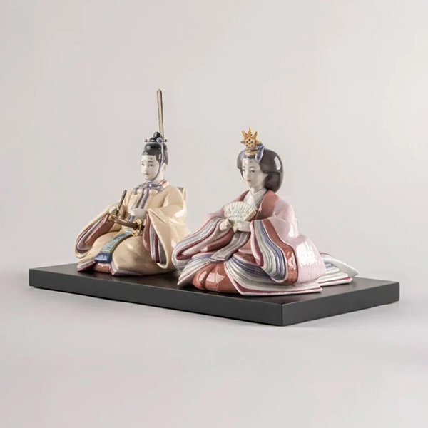 〈リヤドロ〉雛人形(Beige & Pink)【ひな人形】【送料無料】