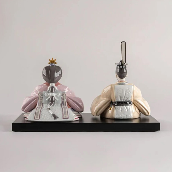 〈リヤドロ〉雛人形(Beige & Pink)【ひな人形】【送料無料】