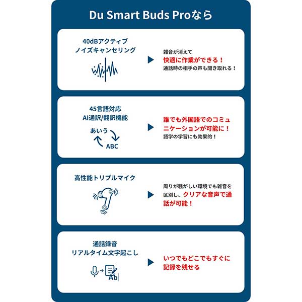 Xiaodu〉Du Smart Buds Pro イヤホン [HR貿易] △｜近鉄百貨店ネット