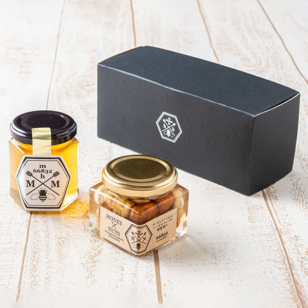 奈良店取扱い商品〈むろうはちみつ〉奈良産純粋はちみつ&ハニーナッツセット(アーモンド・くるみ・ヘーゼルナッツ)