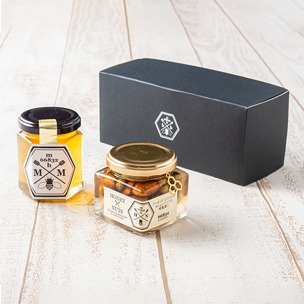 奈良店取扱い商品〈むろうはちみつ〉奈良産純粋はちみつ&ハニーナッツセット(アーモンド・ピスタチオ・カシューナッツ)