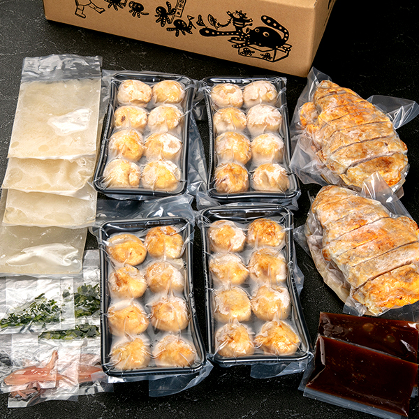 ◇〈大阪あべの明石焼たこつぼ〉明石焼、とん平焼セット*