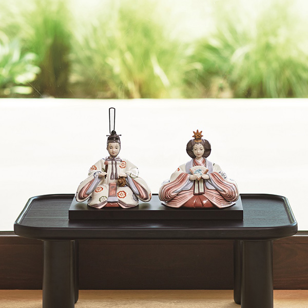 〈リヤドロ〉雛人形(花文様)【ひな人形】【送料無料】