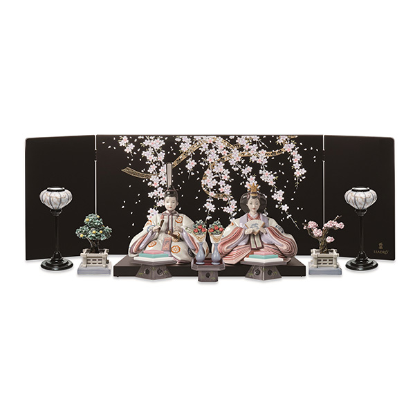 〈リヤドロ〉雛人形(花文様)【ひな人形】【送料無料】