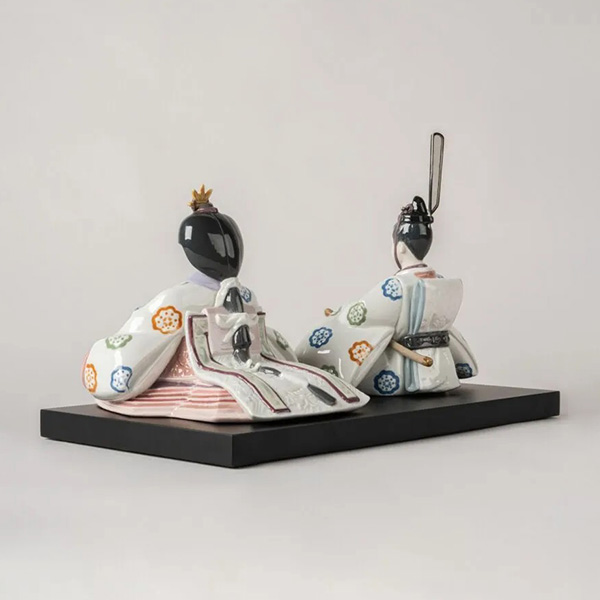 〈リヤドロ〉雛人形(花文様)【ひな人形】【送料無料】