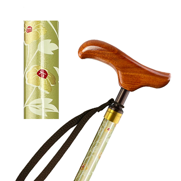 〈シナノ〉高さ調節付一本杖 花ろまん