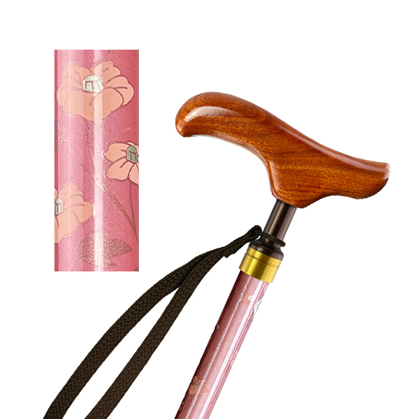 〈シナノ〉高さ調節付一本杖 花ろまん