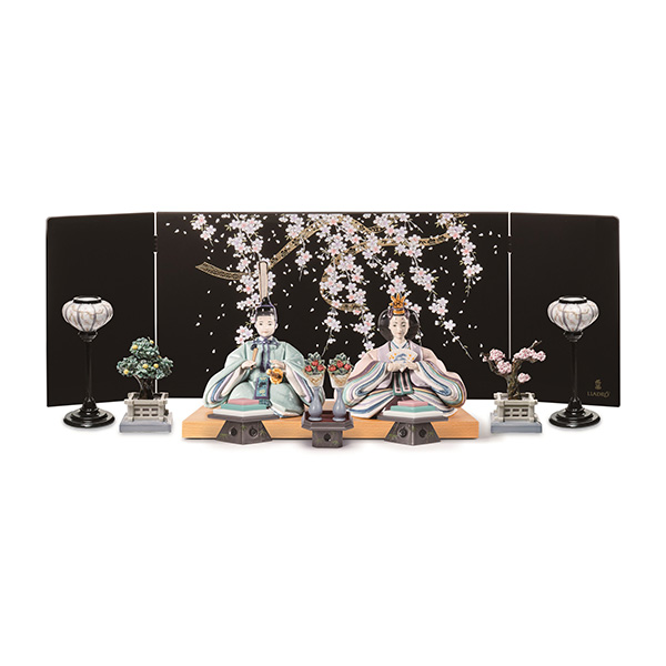 〈リヤドロ〉雛人形(Turquoise&Pink)【ひな人形】【送料無料】