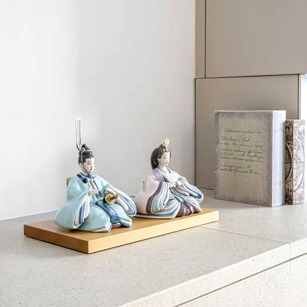 〈リヤドロ〉雛人形(Turquoise&Pink)【ひな人形】【送料無料】