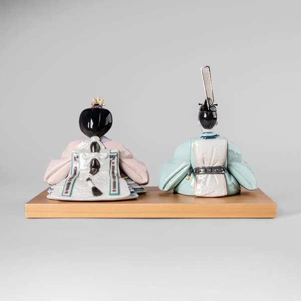 〈リヤドロ〉雛人形(Turquoise&Pink)【ひな人形】【送料無料】