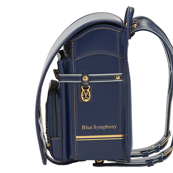 〈2026 近鉄のランドセル〉観光特急青の交響曲(シンフォニー)コラボランドセル カザマランドセル×近鉄電車 ブルー×ステッチ:ゴールド 【会員限定 送料無料】