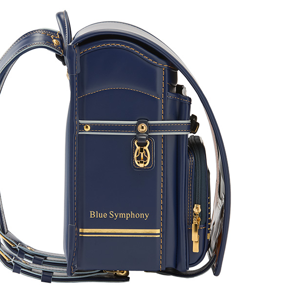 〈2026 近鉄のランドセル〉観光特急青の交響曲(シンフォニー)コラボランドセル カザマランドセル×近鉄電車 ブルー×ステッチ:ゴールド 【会員限定 送料無料】