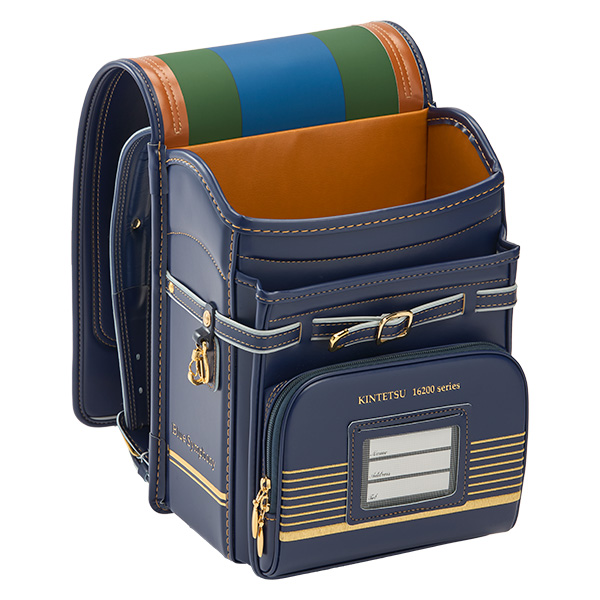 〈2026 近鉄のランドセル〉観光特急青の交響曲(シンフォニー)コラボランドセル カザマランドセル×近鉄電車 ブルー×ステッチ:ゴールド 【会員限定 送料無料】