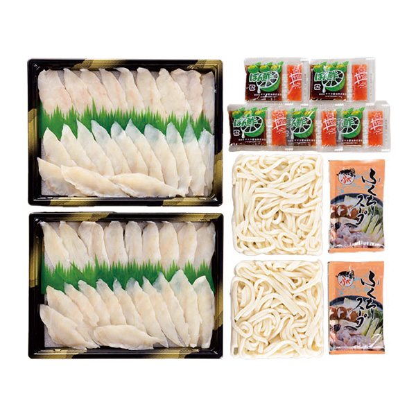 201.◇天然ふぐしゃぶ鍋・うどん付きセット(3〜4人前)