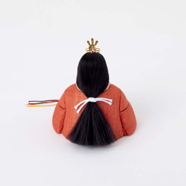 〈中川政七商店〉手織り麻の木目込み雛 親王飾り(塗り台/几帳)