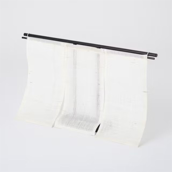 〈中川政七商店〉手織り麻の木目込み雛 親王飾り(塗り台/几帳)