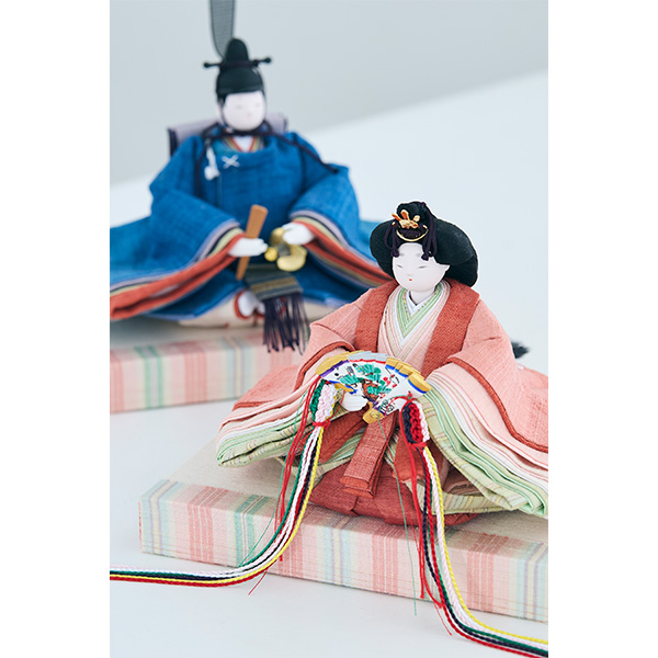 〈中川政七商店〉atelier shimura×中川政七商店 草木染めの衣裳着雛飾り お道具付