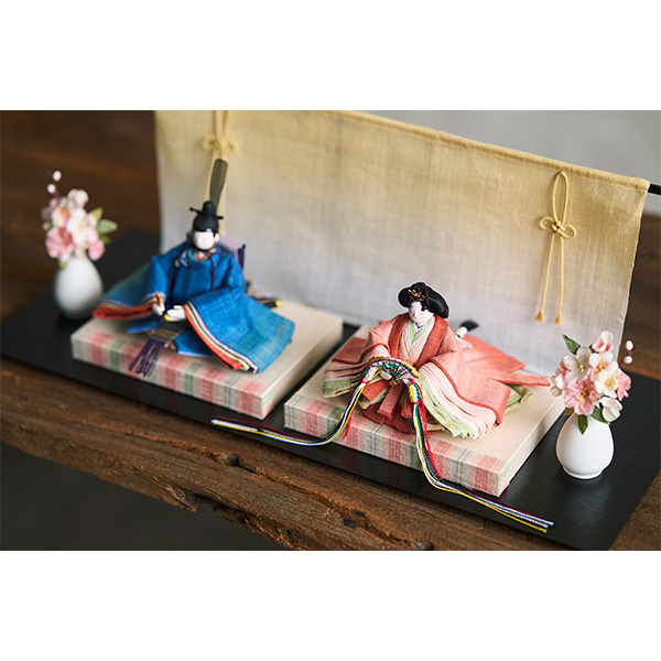 〈中川政七商店〉atelier shimura×中川政七商店 草木染めの衣裳着雛飾り お道具付