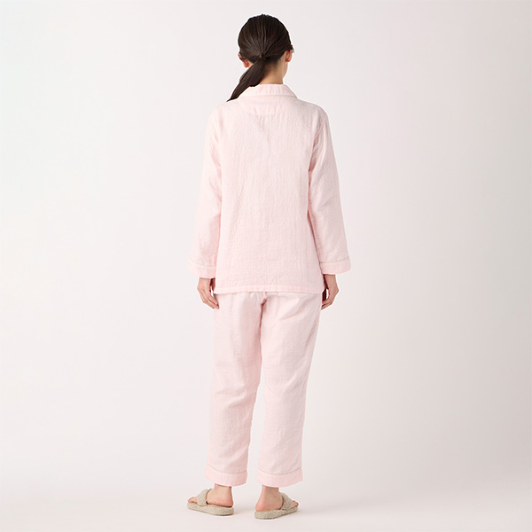 〈UCHINO〉マシュマロガーゼパイピングレディスパジャマ/ライトピンク