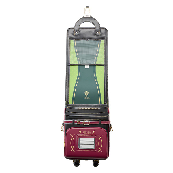 〈2027 近鉄のランドセル〉観光特急あをによしコラボランドセル カザマランドセル×近鉄電車 ブラック*紫檀(したん)【送料無料】