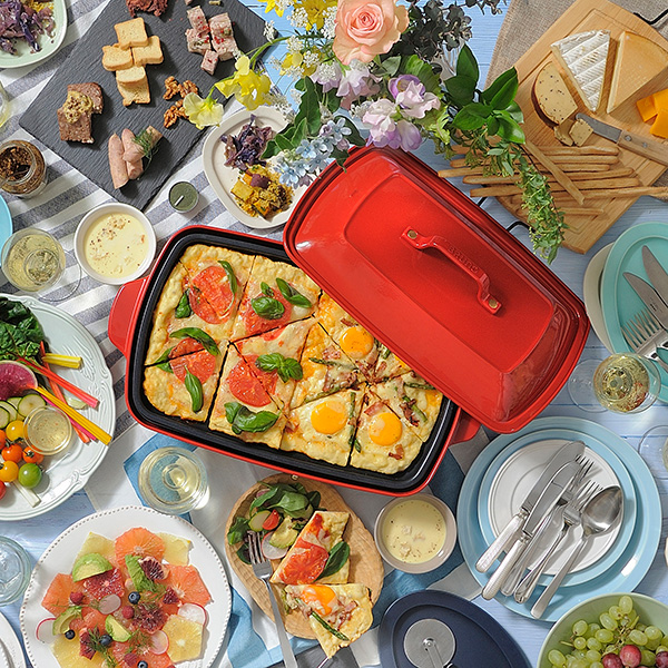 〈ブルーノ〉ホットプレートグランデサイズ レッド