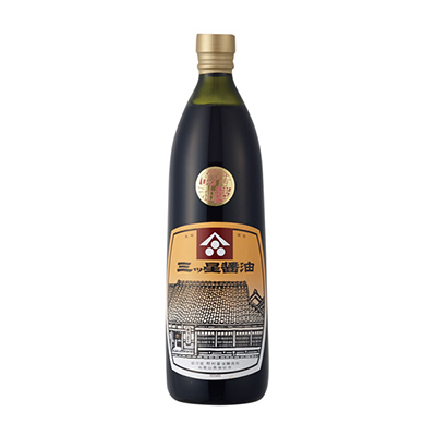 和歌山店取扱い商品〈堀河屋野村〉三ツ星醤油 900ml(箱なし)