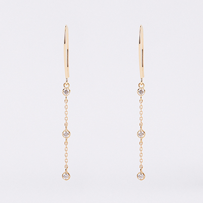 〈芝翫香〉イザナミ K18ダイヤモンドピアス