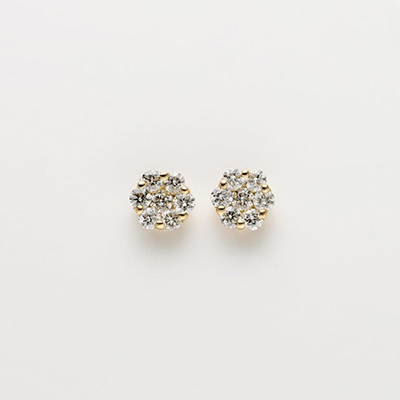 〈芝翫香〉K18ダイヤモンドピアス