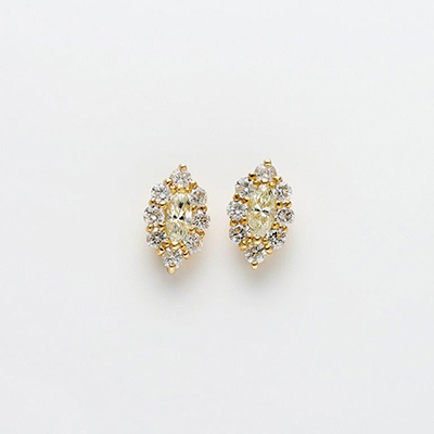 〈芝翫香〉K18ダイヤモンドピアス