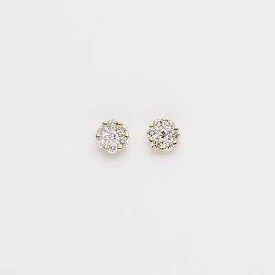 〈芝翫香〉K18ダイヤモンドピアス