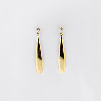 〈芝翫香〉K18ダイヤモンドピアス・ドロップ