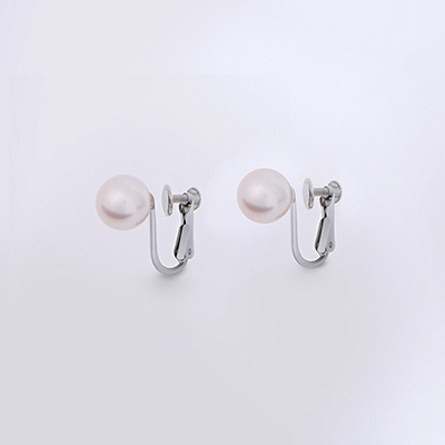 〈芝翫香〉SVアコヤイヤリング(8.0mm珠)