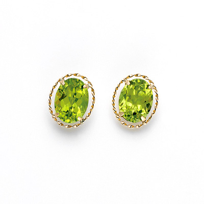 〈芝翫香〉K18ペリドットピアス