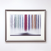 (F10号) 千住博【ウォーターフォール】肉筆/裏シール/表サイン/p F10号) 千住博【ウォーターフォール】肉筆/裏シール/表サイン/p