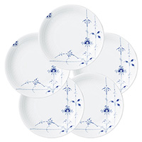 〈ロイヤル コペンハーゲン〉ブルーパルメッテ プレート15ｃｍ5枚セット